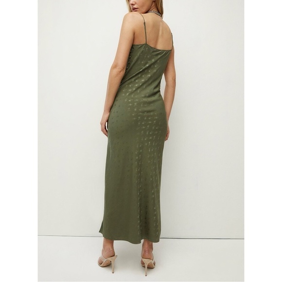 NWOT Veronica Beard Midi Silk Green Sleeveless Chapel Dress - Picture 5 of 7